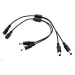 DC Cable - 5.5mm X 2.1*2.5mm 1F2M 4-1 Y Splitter - CCTV LED 5525 Copper Adapter