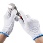 Work Gloves Manufacturer - 7/10 Gauge Cotton Knitted 70% Cotton Blend Elastic Knitted Cuff 23cm for Light Duty & General