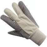 Work Gloves Manufacturer - Hot Sale PVC Dots Coated Palm with Canvas Liner Anti-Slip for Construction Warehouse