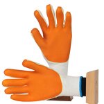 Work Gloves Manufacturer - Rubber Coated Elastic Knitted Cuff Palm Coated Polycotton Slip Resistant for Unloading