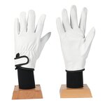Work Gloves Manufacturer - Goatskin Leather EN388 Certified Wing Thumb Cotton Liner Anti-Slip for Drivers & Mechanics