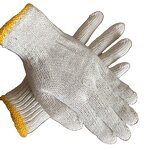 Work Gloves Manufacturer - Factory Price Cotton 7/10 Gauge Elastic Knitted Cuff 24CM Bulk 70% Cotton Blend for General