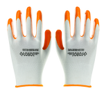 Work Gloves Manufacturer - 13gauge Yellow Polyester with Nitrile Coating Lined with Cotton Double