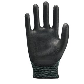 Work Gloves Manufacturer - 13-Gauge Black PU Palm Coated EN388 Certified Oil & Slip Resistant 24CM for Mechanics