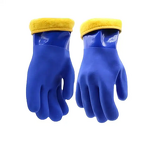 Work Gloves Manufacturer - Blue PVC Warm Plus Cashmere Oil Resistant Industrial