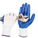 Work Gloves Manufacturer - FURUNDA FFRDN1008 13 Gauge Nitrile Coated Polyester Smooth Palm Oil/Acid/Alkali Resistant