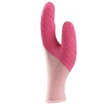 Gardening Gloves Manufacturer - Women Work Pink Foam Latex Palm Coated Nylon Waterproof
