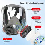 Gas Mask Manufacturer - Reusable HEPA Filter Full-Screen Silicone & Organic Vapour Cartridge