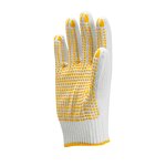 Work Gloves Manufacturer - FURUNDA Yellow Dotted PVC with Elastic Cuff Anti-Slip for Factory Industrial