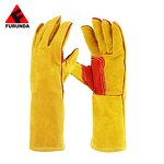 Welding Gloves Manufacturer - 13-16 Inch Cow Split Leather Enhanced Palm Gauntlet Cuff Cotton/Fleece Lined AB/BC Grade