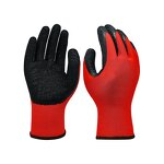 Safety Gloves Manufacturer - Polyester Lined Latex Wrinkle Coating Soft Breathable Non Slip for Men