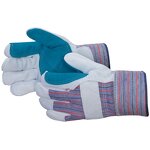 Work Gloves Manufacturer - FURUNDA Double Palm Cow Split Leather Reinforced Palm Thumb Index Finger 10.5" Safety Cuff