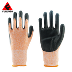 Cut Resistance Gloves Manufacturer - 13 Gauge HPPE Knitted Level 3/5 PU Palm Coated Anti-Slip Elastic Cuff