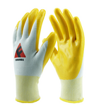 Work Gloves Manufacturer - CE Standard 13 Guaged Red Black Nitrile Coated Guantes Industriales