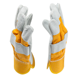 Leather Work Gloves Manufacturer - CE EN388 Approved for Industrial Work Garden Construction Mechanics