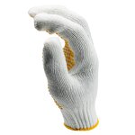Work Gloves Manufacturer - PVC Dotted One Side Dots for Non-Slip 7/10 Gauge Cotton Blend Elastic Cuff