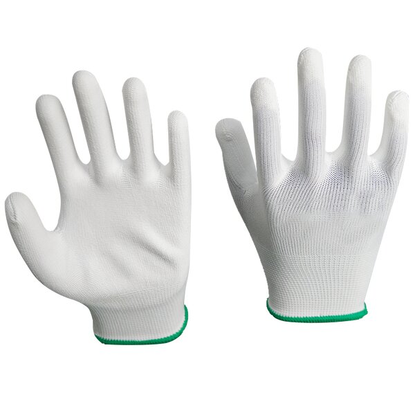 Working Gloves Manufacturer - 13 Gauge PU Coated Palm Coated Polyester/Nylon Elastic Knitted Cuff Tear-Resistant Size 7-11
