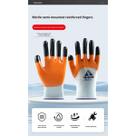 Work Gloves Manufacturer - Wholesale Nitrile Semi-Truck Reinforced Fingers Thickened Oil/Acid/Alkali Resistant