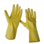 Household Gloves Manufacturer - FURUNDA Extra Long Natural Latex Diamond Palm Non-Flock Lined Tear-Resistant Gauntlet Cuff