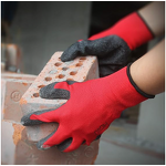 Work Gloves Manufacturer - 13Gauge Latex Rubber Coated Wrinkle Palm for Construction