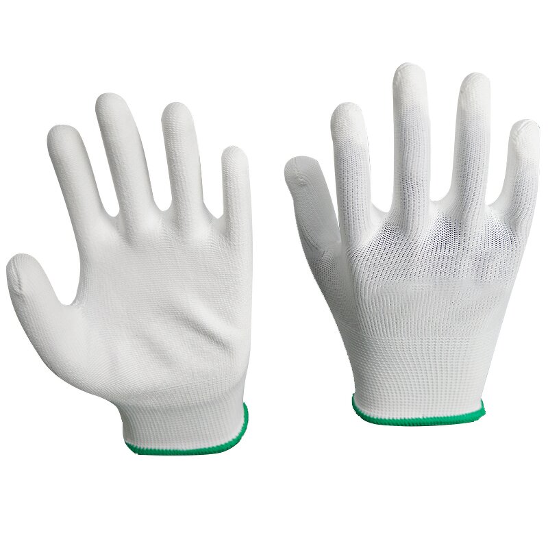Work Gloves Manufacturer - Factory Direct PU Coated Palm Lightweight Flexible Abrasion Resistant Elastic Cuff