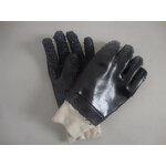 Work Gloves Manufacturer - Cotton Liner Knitted Wrist Cuff Red PVC
