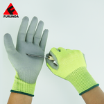 Cut Resistance Gloves Manufacturer - 13 Gauge HPPE Knitted Level 3/5 PU Palm Coated Anti-Slip Elastic Cuff