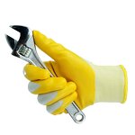 Work Gloves Manufacturer - FURUNDA 13 Gauge Polyester/Nitrile Palm Coated Oil/Acid/Alkali Resistant Elastic Cuff