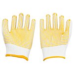 Work Gloves Manufacturer - PVC Dotted One Side Dots for Non-Slip 7/10 Gauge Cotton Blend Elastic Cuff