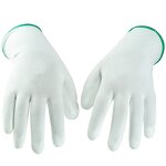 Work Gloves Manufacturer - PU Palm Coated Smooth Texture 13 Gauge Abrasion Slip Resistant Elastic Cuff for Precision Handling