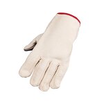 Work Gloves Manufacturer - In Stock Composite Palm with Leather Reinforcement Double Layer Thick Canvas