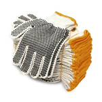 Work Gloves Manufacturer - PVC Dotted Grip for Material Handling One Side Dots 7/10 Gauge Custom Colors