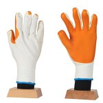 Work Gloves Manufacturer - Rubber Coated Elastic Knitted Cuff Palm Coated Polycotton Slip Resistant for Unloading