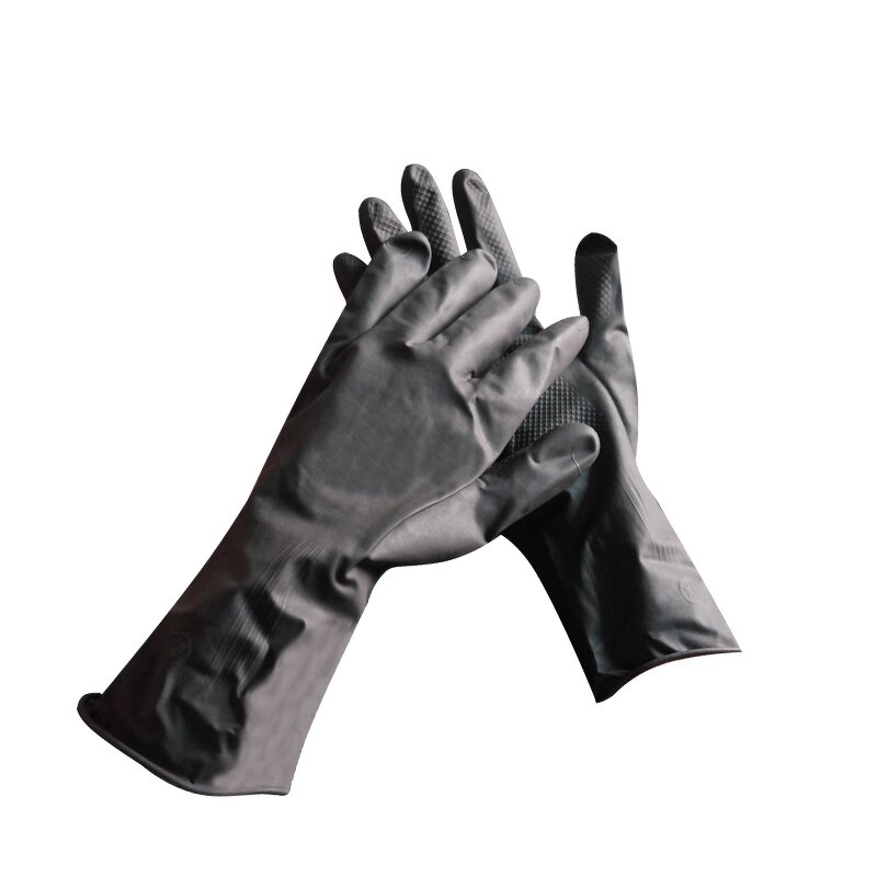 Latex Working Gloves Manufacturer - Black Industrial Factory Production Acceptance of Custom Wholesale