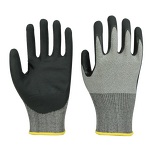 Cut Resistant Gloves Manufacturer - Level 5 HPPE Sandy Nitrile Palm Coating for Enhanced Grip General Purpose