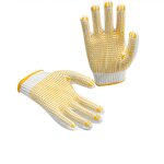 Work Gloves Manufacturer - Hot Sale Dot Plastic Dotted Yellow for Factory Work PVC Dot Line