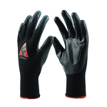 Work Gloves Manufacturer - Nitrile Coated Polyester 13 Gauge Smooth Palm Oil/Acid/Alkali Resistant Elastic Cuff 23cm