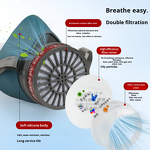 Gas Mask Manufacturer - Futureshield Model 6000 Hepa Filter 3-Layer High Filtration for Pesticide Chemical Work