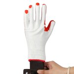 Work Gloves Manufacturer - Rubber Coated Elastic Knitted Cuff Palm Coated Polycotton Slip Resistant for Unloading