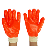 Work Gloves Manufacturer - PVC Fully Coated Tear-Resistant Oil/Acid/Alkali Resistant Single Dip 26cm Interlock Lined