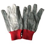 Work Gloves Manufacturer - Hot Sale PVC Dots Coated Palm with Canvas Liner Anti-Slip for Construction Warehouse