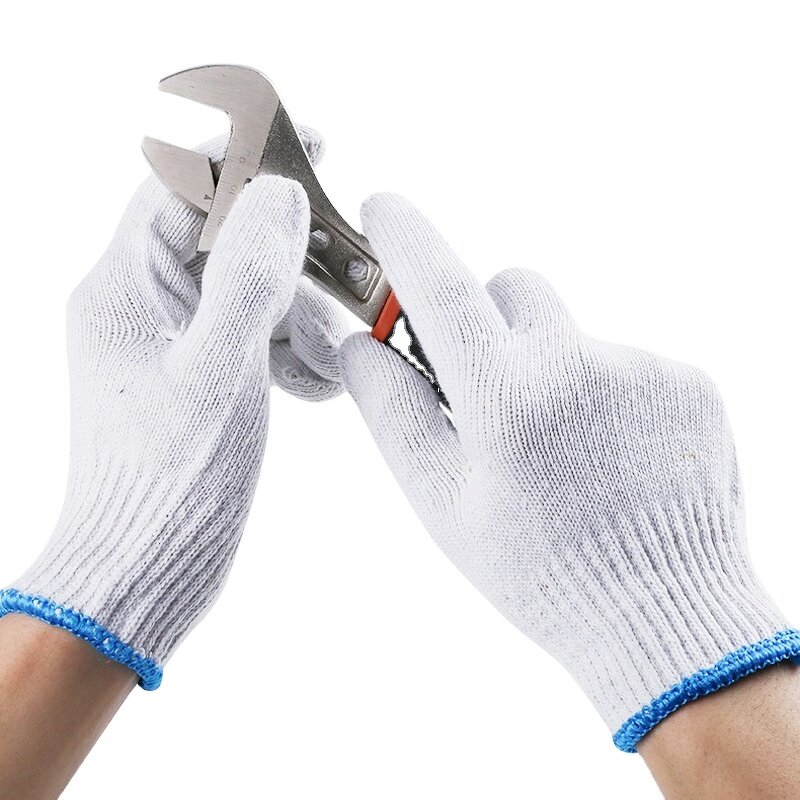 Work Gloves Manufacturer - 7/10 Gauge Cotton Knitted 70% Cotton Blend Elastic Knitted Cuff 23cm for Light Duty & General