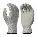 Cut Resistance Gloves Manufacturer - 13 Gauge HPPE Knitted Level 3/5 PU Palm Coated Anti-Slip Elastic Cuff