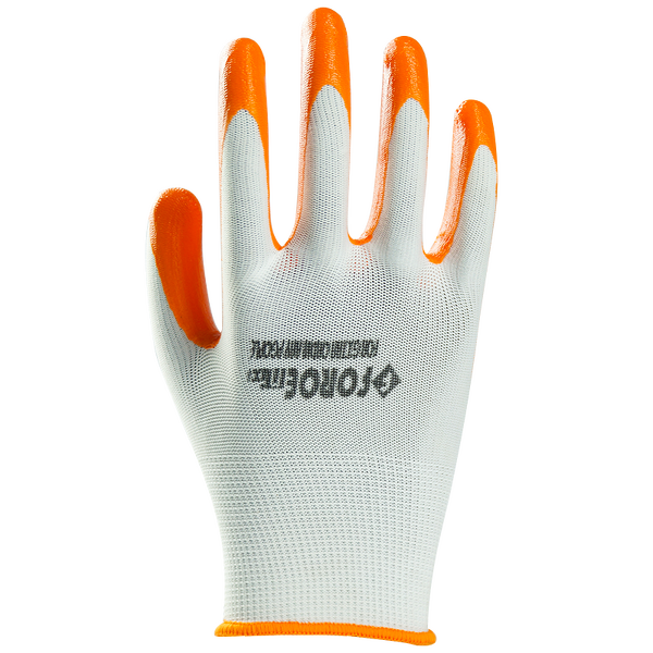 Work Gloves Manufacturer - 13gauge Yellow Polyester with Nitrile Coating Lined with Cotton Double