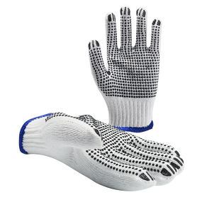 Work Gloves Manufacturer - PVC Dotted Grip for Material Handling One Side Dots 7/10 Gauge Custom Colors