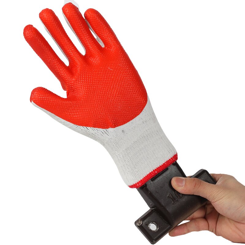 Work Gloves Manufacturer - Rubber Coated Elastic Knitted Cuff Palm Coated Polycotton Slip Resistant for Unloading