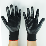 Work Gloves Manufacturer - Nitrile Coated Polyester 13 Gauge Smooth Palm Oil/Acid/Alkali Resistant Elastic Cuff 23cm