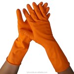 Household Gloves Manufacturer - FURUNDA Extra Long Natural Latex Diamond Palm Non-Flock Lined Tear-Resistant Gauntlet Cuff