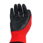 Safety Gloves Manufacturer - Polyester Lined Latex Wrinkle Coating Soft Breathable Non Slip for Men