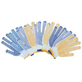 Work Gloves Manufacturer - Factory-direct Price FURUNDA FRDPVC0916 Anti-slip Cotton Knit PVC-dotted Elastic Cuff